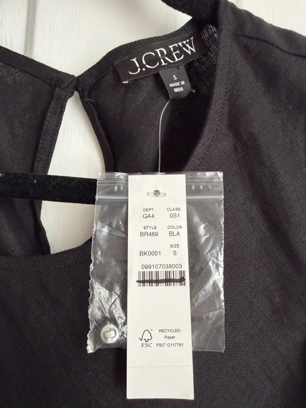 J. Crew Black Carolyn dress in linen - Picture 2 of 4